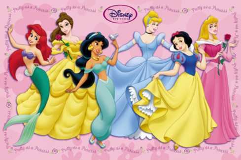 Each Disney princess is thin and have beautiful attributes whether it be 